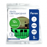 Светодиодная COB лента Feron LS630 400SMD(2110) 7Вт/м 12V зеленый IP20 5000x3x1.8mm