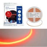 Светодиодная COB лента Feron LS630 400SMD(2110) 7Вт/м 12V красный IP20 5000x3x1.8mm