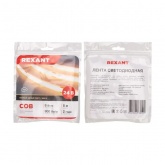 Светодиодная COB лента Rexant 320 LED/м, 8Вт/м 3000K 24V теплый белый свет IP20 5000x8mm