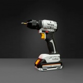 Дрель-шуруповерт бесщеточная аккумуляторная Kranz Li-Ion 20В 55Нм, 2 аккум. х 2Ач, заряка, кейс