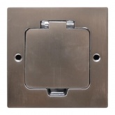 Лючок напольный EKF C-Line 2 под один механизм 45х45 (2 модуля) с коробкой для фальшпола