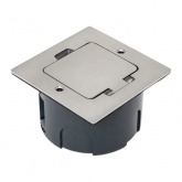 Лючок напольный EKF C-Line 2 под один механизм 45х45 (2 модуля) с коробкой для фальшпола