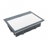 Лючок напольный с изменяемой глубиной EKF C-Line 16  под 8 механизмов 45х45мм с приборной рамкой