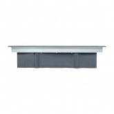 Лючок напольный с изменяемой глубиной EKF C-Line 16  под 8 механизмов 45х45мм с приборной рамкой