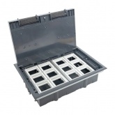 Лючок напольный с изменяемой глубиной EKF C-Line 24 12шт 45х45мм с приборной рамкой