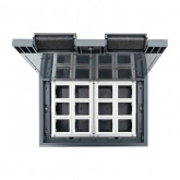 Лючок напольный с изменяемой глубиной EKF C-Line 24 12шт 45х45мм с приборной рамкой