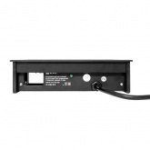 Встраиваемый настольный розеточный блок EKF выдвижной на 8 модулей C-Line черный