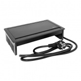 Встраиваемый настольный розеточный блок EKF выдвижной на 8 модулей C-Line черный