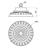 Светильник светодиодный подвесной ЭРА SPP-407-090-50K-100 100W 5000K 15000Lm 80Ra КСС Г (120) чёрный