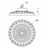 Светильник светодиодный подвесной ЭРА SPP-407-090-50K-200 200W 5000K 30000Lm 80Ra КСС Г (120) чёрный