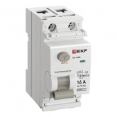 УЗО EKF PROxima ВД-100N 2П 16А 10мА тип AC 6кА (электромеханическое) (ВДТ)