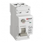 УЗО EKF PROxima ВД-100N 2П 25А 30мА тип AC 6кА (электромеханическое) (ВДТ)
