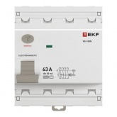 УЗО EKF PROxima ВД-100N 4П 63А 30мА тип AC 6кА (электромеханическое) (ВДТ)