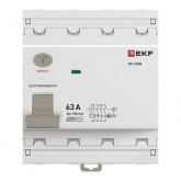 УЗО EKF PROxima ВД-100N 4П 63А 100мА тип AC 6кА (электромеханическое) (ВДТ)