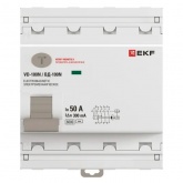 УЗО EKF PROxima ВД-100N 4П 50А 300мА тип AC 6кА (электромеханическое) (ВДТ)