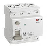 УЗО EKF PROxima ВД-100N 4П 80А 300мА тип AC 6кА (электромеханическое) (ВДТ)