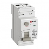 УЗО EKF PROxima ВД-100N 2П 100А 100мА тип A 6кА (электромеханическое) (ВДТ)