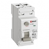 УЗО EKF PROxima ВД-100N 2П 80А 300мА тип A 6кА (электромеханическое) (ВДТ)