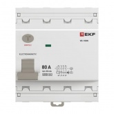 УЗО EKF PROxima ВД-100N 4П 80А 30мА тип A 6кА (электромеханическое) (ВДТ)