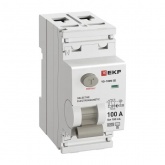УЗО EKF PROxima ВД-100N (S) 2П 100А 100мА тип AC селективное 6кА (электромеханическое) (ВДТ)