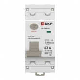 УЗО EKF PROxima ВД-100N (S) 2П 63А 300мА тип AC селективное 6кА (электромеханическое) (ВДТ)