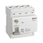 УЗО EKF PROxima ВД-100N (S) 4П 25А 100мА тип AC селективное 6кА (электромеханическое) (ВДТ)