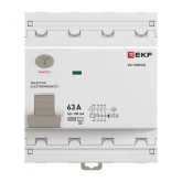УЗО EKF PROxima ВД-100N (S) 4П 63А 100мА тип AC селективное 6кА (электромеханическое) (ВДТ)