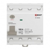УЗО EKF PROxima ВД-100N (S) 4П 100А 100мА тип AC селективное 6кА (электромеханическое) (ВДТ)