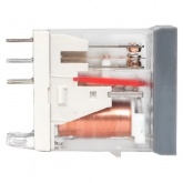 Реле промежуточное с кнопкой и механической индикацией EKF AVERES RPAt 22/2 8A 24В DC