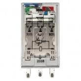 Реле промежуточное с кнопкой и механической индикацией EKF AVERES RPAt 22/3 10A 110В DC