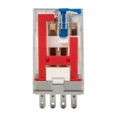 Реле промежуточное с кнопкой и механической индикацией EKF AVERES RPAt 22/4 5A 24В DC