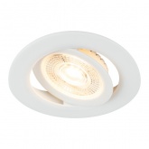 Светодиодный светильник ЭРА KL LED 25A-5 3K WH 5W 3000К круглый поворотный белый 5063079907941