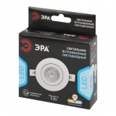 Светодиодный светильник ЭРА KL LED 25A-5 3K WH 5W 3000К круглый поворотный белый 5063079907941