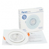 Светодиодный светильник Feron AL540 12W 4000K 960Lm белый, круглый встраиваемый d95/D115x16mm