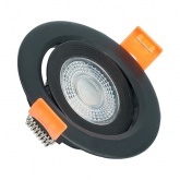 Светодиодный светильник Feron AL540 5W 4000K 400Lm черный, круглый встраиваемый d65/D75x16mm