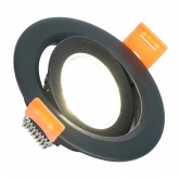 Светодиодный светильник Feron AL540 5W 4000K 400Lm черный, круглый встраиваемый d65/D75x16mm