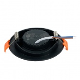 Светодиодный светильник Feron AL540 7W 4000K 560Lm черный, круглый встраиваемый d77/D90x16mm