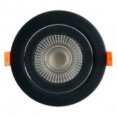 Светодиодный светильник Feron AL540 12W 4000K 960Lm черный, круглый встраиваемый d95/D115x16mm