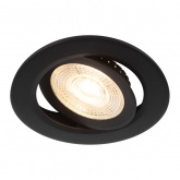 Светодиодный светильник ЭРА KL LED 25A-5 3K BK 5W 3000К круглый поворотный черный 5063079907903