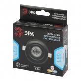 Светодиодный светильник ЭРА KL LED 25A-5 3K BK 5W 3000К круглый поворотный черный 5063079907903