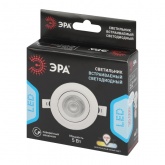 Светодиодный светильник ЭРА KL LED 25A-5 4K WH 5W 4000К круглый поворотный белый 5063079907927