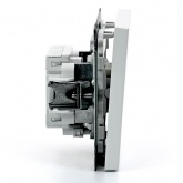 Одноклавишная кнопка без фиксации с подсветкой SE ArtGallery 10А белая