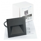 Светильник встраиваемый светодиодный LN013-1 3W 4000K 110-265V IP65 черный для подсветки ступеней