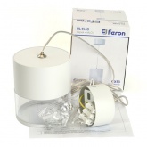 Светильник потолочный на подвесе Feron HL4548 под лампу GX53 230V max 12W белый D85x88mm