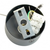 Светильник потолочный на подвесе Feron HL4548 под лампу GX53 230V max 12W черный D85x88mm