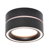 Светильник потолочный накладной / встраиваемый Feron HL455 GX53 230V max 12W черный D85x47mm