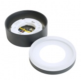 Светильник потолочный Feron HL457 под лампу GX53 230V max 12W черный D100x50mm