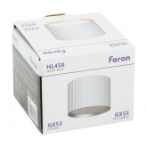 Светильник потолочный Feron HL458 под лампу GX53 max 12W 230V белый D82x60mm