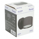 Светильник настенный Feron HL4580 GX53 230V max 12W черный D85x65x116mm