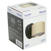 Светильник настенный Feron HL4580 GX53 230V max 12W золото + черный D85x65x116mm